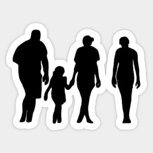 Brown Family Silhouette! Sticker